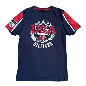 Vintage 90s Tommy Hilfiger USA 85 T-shirt Size Small